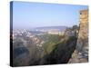 Town of Veliko Tarnovo and Walls of Tsarevets Fortress from Tsarevetes Hill, Bulgaria-Richard Nebesky-Stretched Canvas