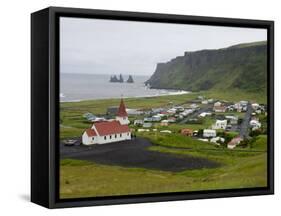 Town of Vik, South Coast of Iceland-Inaki Relanzon-Framed Stretched Canvas