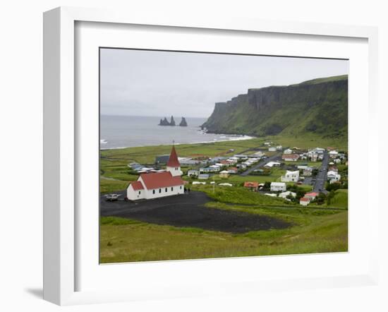 Town of Vik, South Coast of Iceland-Inaki Relanzon-Framed Photographic Print