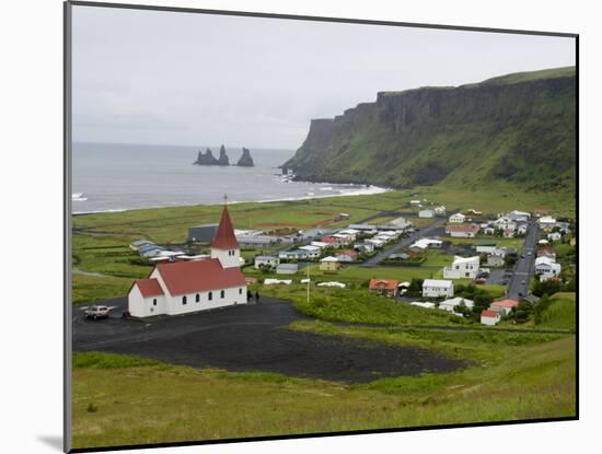 Town of Vik, South Coast of Iceland-Inaki Relanzon-Mounted Photographic Print