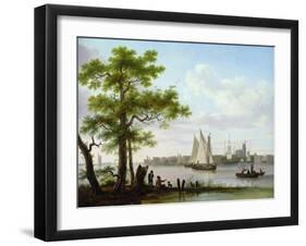 Town on an Estuary, C.1801-02-Frans Swagers-Framed Giclee Print