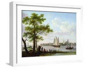 Town on an Estuary, C.1801-02-Frans Swagers-Framed Giclee Print