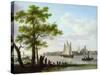 Town on an Estuary, C.1801-02-Frans Swagers-Stretched Canvas