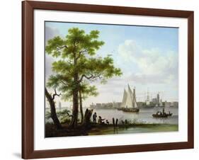 Town on an Estuary, C.1801-02-Frans Swagers-Framed Giclee Print