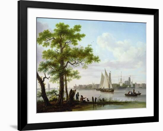 Town on an Estuary, C.1801-02-Frans Swagers-Framed Giclee Print