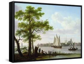 Town on an Estuary, C.1801-02-Frans Swagers-Framed Stretched Canvas
