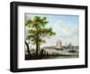 Town on an Estuary, C.1801-02-Frans Swagers-Framed Premium Giclee Print