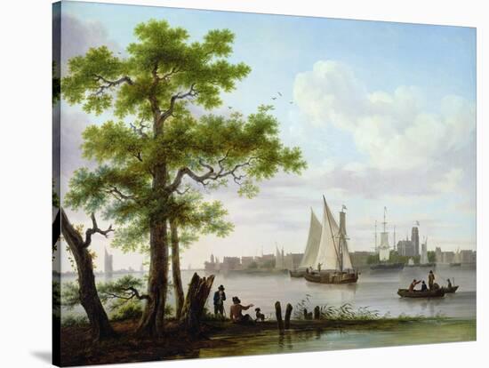 Town on an Estuary, C.1801-02-Frans Swagers-Stretched Canvas