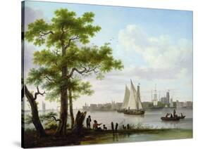 Town on an Estuary, C.1801-02-Frans Swagers-Stretched Canvas