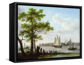 Town on an Estuary, C.1801-02-Frans Swagers-Framed Stretched Canvas