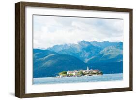 Town on an Island, Isola Dei Pescatori, Stresa, Lake Maggiore, Piedmont, Italy-null-Framed Photographic Print