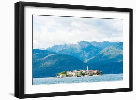 Town on an Island, Isola Dei Pescatori, Stresa, Lake Maggiore, Piedmont, Italy-null-Framed Photographic Print