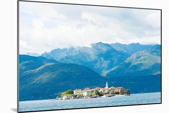 Town on an Island, Isola Dei Pescatori, Stresa, Lake Maggiore, Piedmont, Italy-null-Mounted Photographic Print