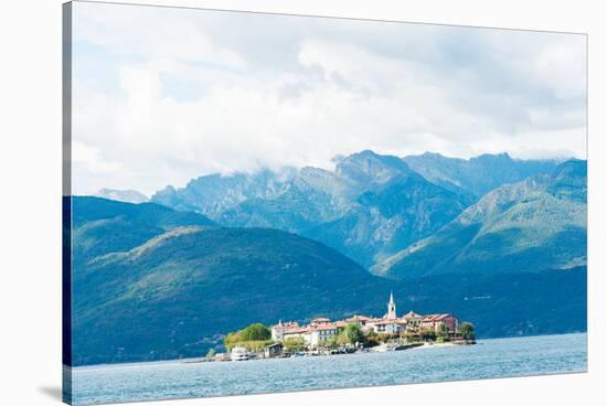 Town on an Island, Isola Dei Pescatori, Stresa, Lake Maggiore, Piedmont, Italy-null-Stretched Canvas