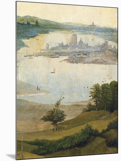 Town on Island in Lake, from Adoration of the Magi, Tripytch, C.1495-Hieronymus Bosch-Mounted Giclee Print