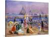 Town Pier - Blue Point, Long Island-William James Glackens-Stretched Canvas