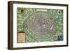 Town Plan of Bruges, from "Civitates Orbis Terrarum" by Georg Braun and Frans Hogenburg, circa 1572-Joris Hoefnagel-Framed Giclee Print