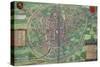 Town Plan of Brussels, from Civitates Orbis Terrarum by Georg Braun-Joris Hoefnagel-Stretched Canvas