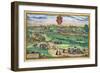 Town Plan of Grodno, from "Civitates Orbis Terrarum" by Georg Braun and Frans Hogenberg, circa 1572-Joris Hoefnagel-Framed Giclee Print