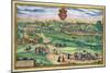 Town Plan of Grodno, from "Civitates Orbis Terrarum" by Georg Braun and Frans Hogenberg, circa 1572-Joris Hoefnagel-Mounted Giclee Print