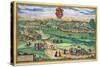 Town Plan of Grodno, from "Civitates Orbis Terrarum" by Georg Braun and Frans Hogenberg, circa 1572-Joris Hoefnagel-Stretched Canvas