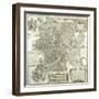 Town Plan of Rome, 1730-Giovanni Battista Falda-Framed Giclee Print