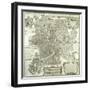 Town Plan of Rome, 1730-Giovanni Battista Falda-Framed Giclee Print