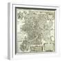 Town Plan of Rome, 1730-Giovanni Battista Falda-Framed Giclee Print