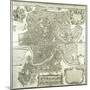 Town Plan of Rome, 1730-Giovanni Battista Falda-Mounted Giclee Print