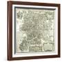 Town Plan of Rome, 1730-Giovanni Battista Falda-Framed Giclee Print