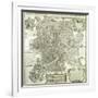 Town Plan of Rome, 1730-Giovanni Battista Falda-Framed Giclee Print