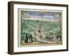 Town Plan of Seville, from Civitates Orbis Terrarum by Georg Braun-Joris Hoefnagel-Framed Giclee Print