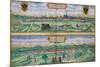 Town Plan of Vienna and Buda, from "Civitates Orbis Terrarum"-Joris Hoefnagel-Mounted Giclee Print