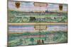 Town Plan of Vienna and Buda, from "Civitates Orbis Terrarum"-Joris Hoefnagel-Mounted Giclee Print