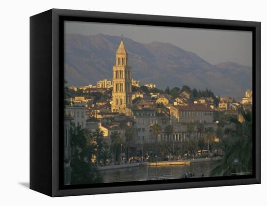 Town Skyline, Split, Croatia, Europe-Charles Bowman-Framed Stretched Canvas