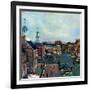 "Town Square, New Castle Delaware," March 17, 1962-John Falter-Framed Giclee Print