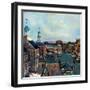 "Town Square, New Castle Delaware," March 17, 1962-John Falter-Framed Premium Giclee Print