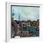 "Town Square, New Castle Delaware," March 17, 1962-John Falter-Framed Premium Giclee Print