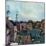 "Town Square, New Castle Delaware," March 17, 1962-John Falter-Mounted Premium Giclee Print
