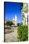 Town Square of Puerto Plata with Cathedral of St. Philip the Apostle-Michael-Stretched Canvas