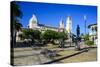 Town Square of Puerto Plata with Cathedral of St. Philip the Apostle-Michael Runkel-Stretched Canvas