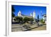 Town Square of Puerto Plata with Cathedral of St. Philip the Apostle-Michael Runkel-Framed Photographic Print