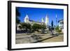 Town Square of Puerto Plata with Cathedral of St. Philip the Apostle-Michael Runkel-Framed Photographic Print