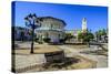 Town Square of Puerto Plata with Cathedral of St. Philip the Apostle-Michael Runkel-Stretched Canvas