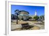 Town Square of Puerto Plata with Cathedral of St. Philip the Apostle-Michael Runkel-Framed Photographic Print