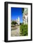 Town Square of Puerto Plata with Cathedral of St. Philip the Apostle-Michael-Framed Photographic Print