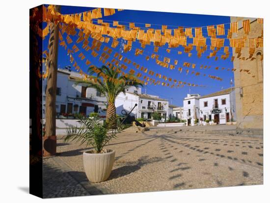 Town Square with Streamers in Regional Colours, Altea, Alicante, Valencia, Spain, Europe-Ruth Tomlinson-Stretched Canvas