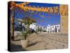 Town Square with Streamers in Regional Colours, Altea, Alicante, Valencia, Spain, Europe-Ruth Tomlinson-Stretched Canvas