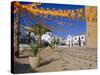 Town Square with Streamers in Regional Colours, Altea, Alicante, Valencia, Spain, Europe-Ruth Tomlinson-Stretched Canvas