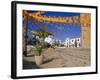 Town Square with Streamers in Regional Colours, Altea, Alicante, Valencia, Spain, Europe-Ruth Tomlinson-Framed Photographic Print
